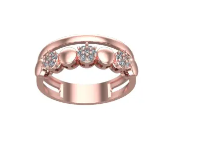 023 - Delicate Ladies Ring 3D print model