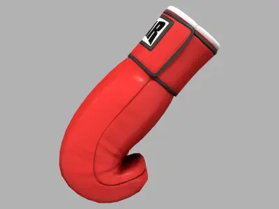 Mens Boxing Gloves Low-poly 3D model