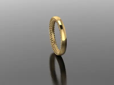 Lace wedding ring 3D print model
