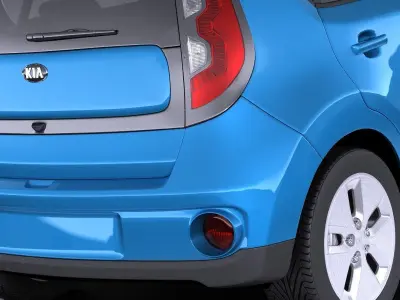 Kia Soul EV 2016 VRAY 3D model