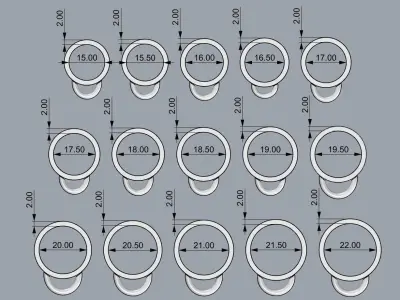 Ring All sizes  3D print model