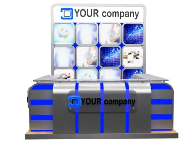  Booth Exhibition Stand a599b  3D model
