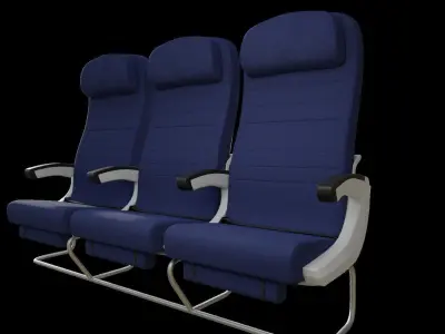 Boeing 737 Airplane Economy Seats 3D model