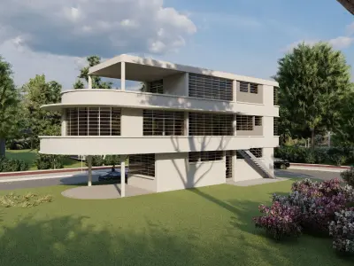 Casa Scene-villa-modern house 3D model get