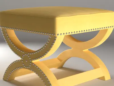 Mystic Ottoman Yellow Arlo Home 3D model