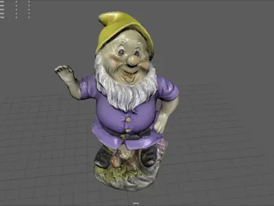 Garden Gnome 7 Low-poly 3D model
