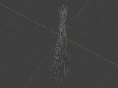 3D Broom Stick Household Sapu Lidi  3D model