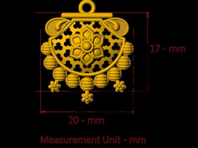 Designer Matt Pendant - 0098 3D print model