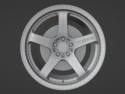 Rays Nismo LMGT4 - Wheels - Game Ready Low-poly 3D model