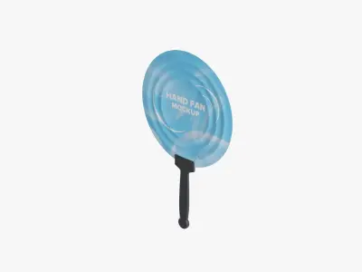 Hand Plastic Fan Low-poly 3D model