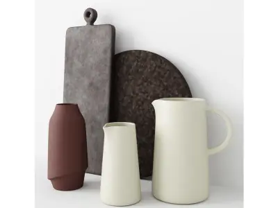 Kitchen Olivia - Accessories Low-poly 3D model