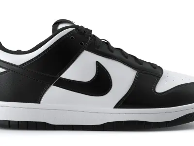 Nike  Dunk Low Black PBR Low-poly 3D model