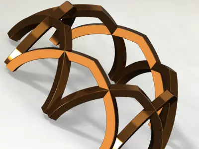 karbandi pair of gold rings 3D model