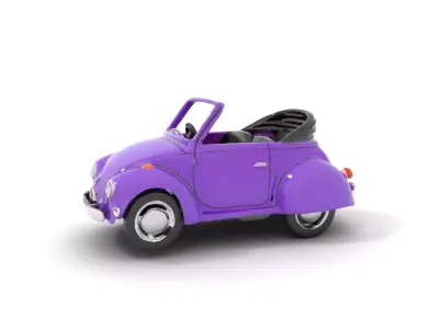 Violet Vintage Convertible model pack Low-poly 3D model