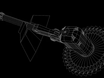 Garden Electric Trimmer Cordless 3D model