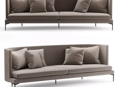 Living Divani sofa Clan 4seats 3D model