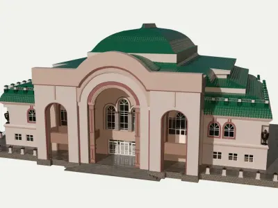 Theater building 3D model