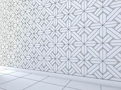 3d wall panel Low-poly 3D model 12