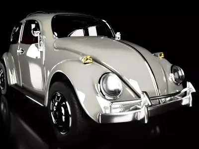 Classic Vw Beetle 3D Model Low-poly 3D model