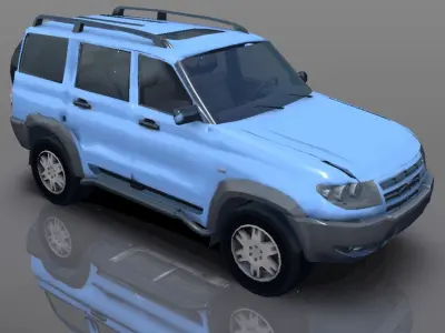Toyota Land Cruiser Prado Silver 2018 3D model Games Ready Asset Low-poly 3D model
