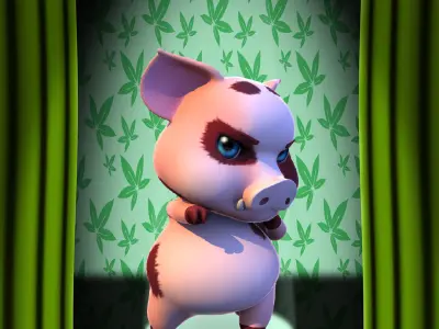 Thicker Pig 3D model