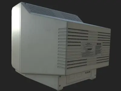 CRT Monitor Low-poly 3D model
