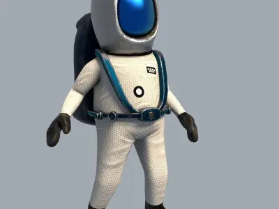 Space Engineer 3D Low-poly 3D model