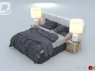 Roux Bed 3D model