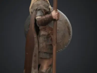 Viking Women Warrior 3D print model