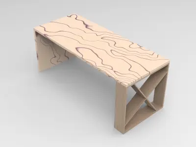 Zizi Table Low-poly 3D model