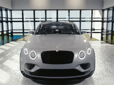 BLENDER EEVEE Brandless Mid Size 4 door suv Low-poly 3D model