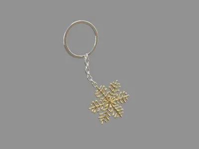 ice-star keychain golden 3D model