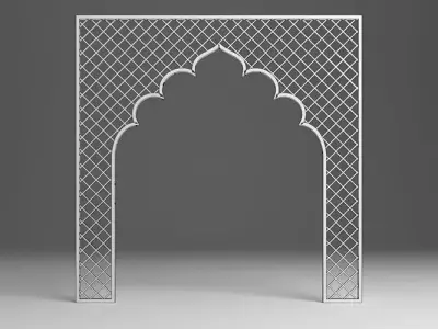 Indian Arch with Jali 3D model