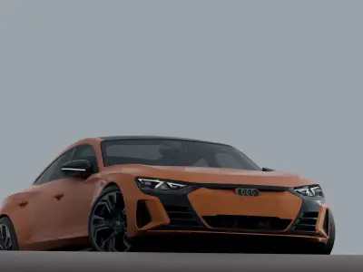 Audi E-TRON GT - Photorealistic Low-poly 3D model