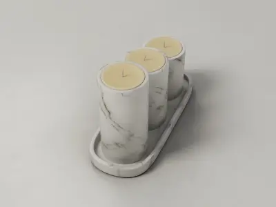Stone Candles 3D model