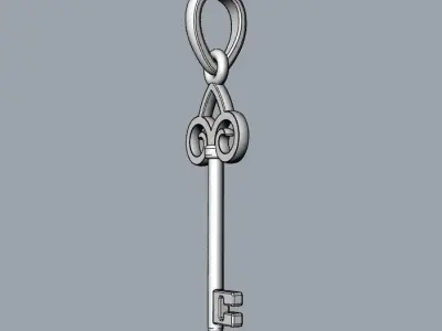 Pendant Tiffany Key  3D print model