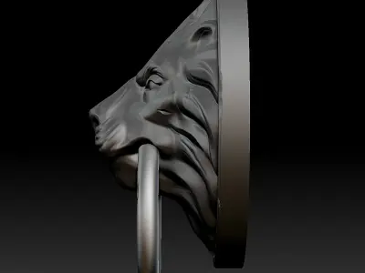 Lion Head Door Knocker 3D model