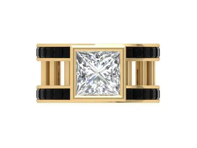 Princess Art Deco Ring 3D print model