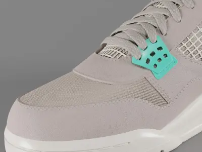 Jordan 4 Union LA Taupe Haze Low-poly 3D model