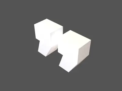 Quotation Mark Symbol v1 002 Low-poly 3D model