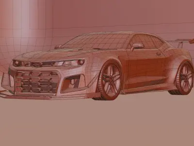 High-Poly Chevrolet Camaro ZL1 3D model