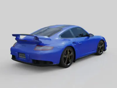 Porsche GT2 Low-poly 3D model