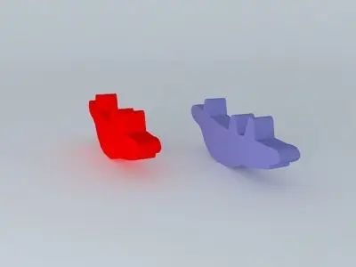 Seesaw Plastic Playground Free 3D model