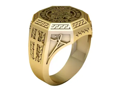 CHRIST CROSS DESIGN RING 3D PRINTABLE MODEL  3D print model