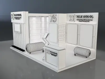 Booth Exhibition Stand a203 no seg 3D model