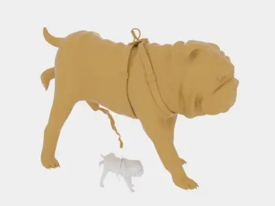 Dog Pee Pose Base 3D model