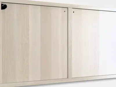 BESTA Shelf unit with glass doors 8 3D model
