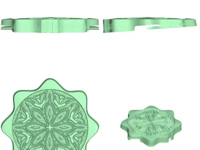 Universal wooden  Gift box 3D model