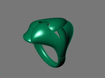 Women Ring Plain Ring Ready STL 3DM Models Womens Rings 3D print model 45