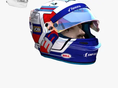 Sirotkin helmet 2018 Low-poly 3D model